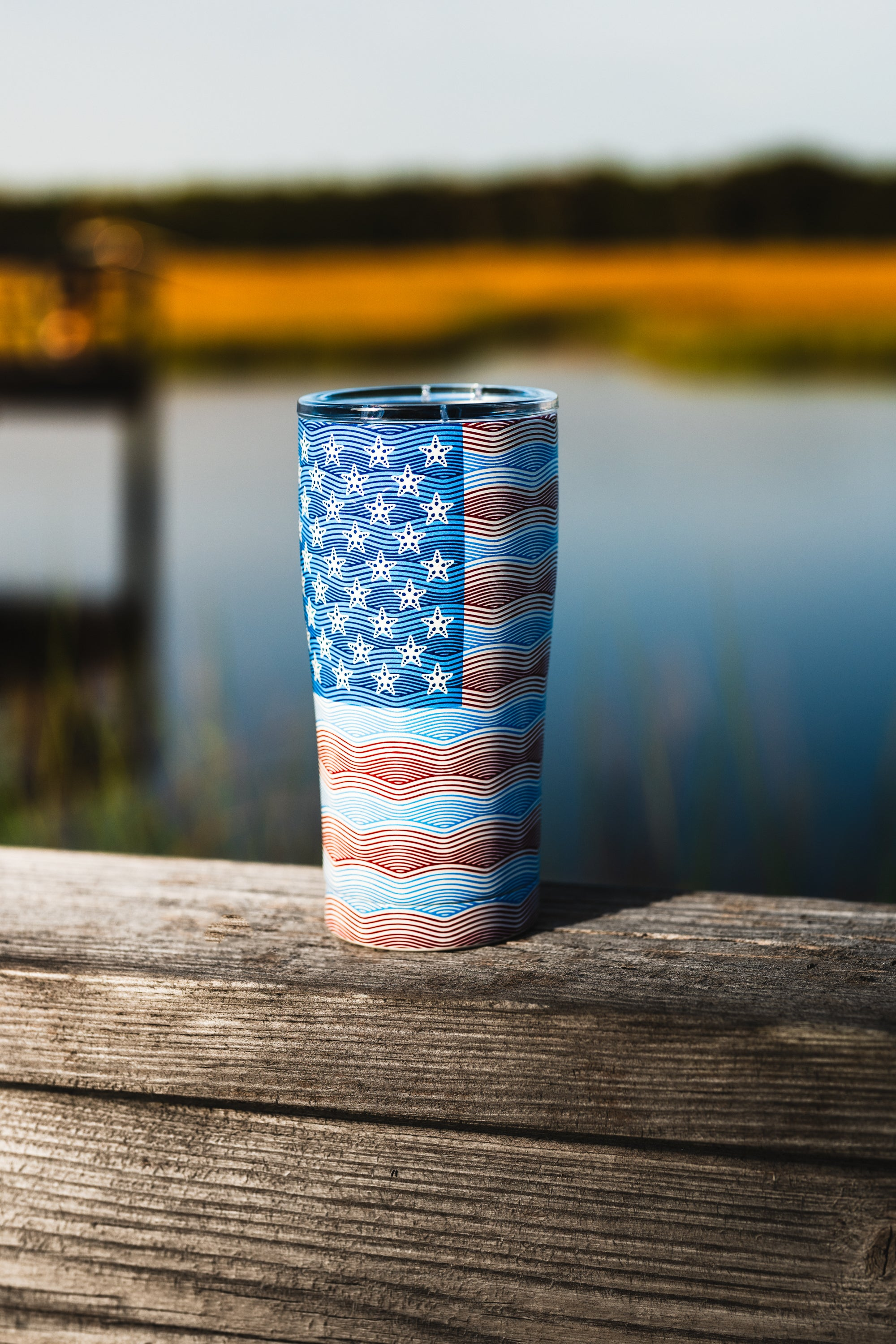 starfish and stripes tumbler