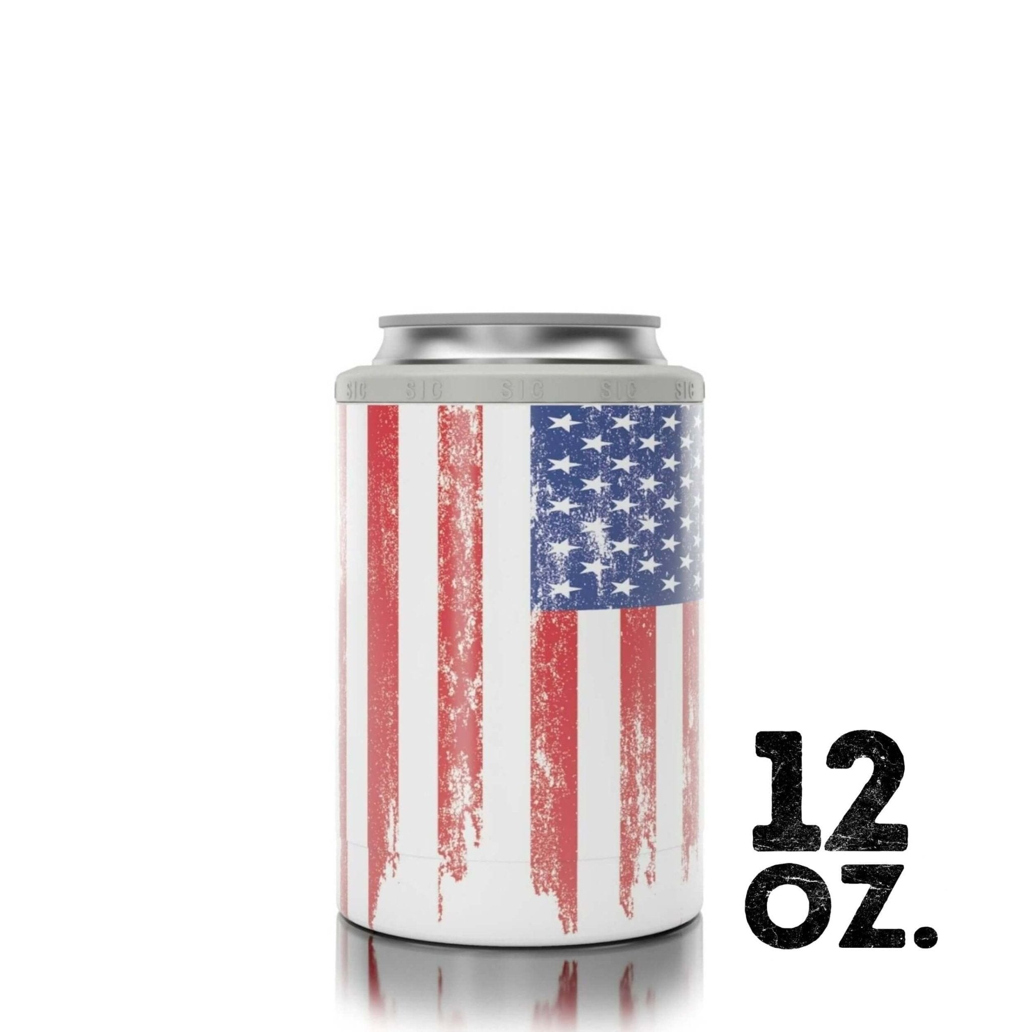 12oz. Can Cooler American Flag - SIC Lifestyle