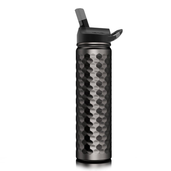 27 oz. SIC® Hammered Gunmetal Water Bottle - SIC Lifestyle