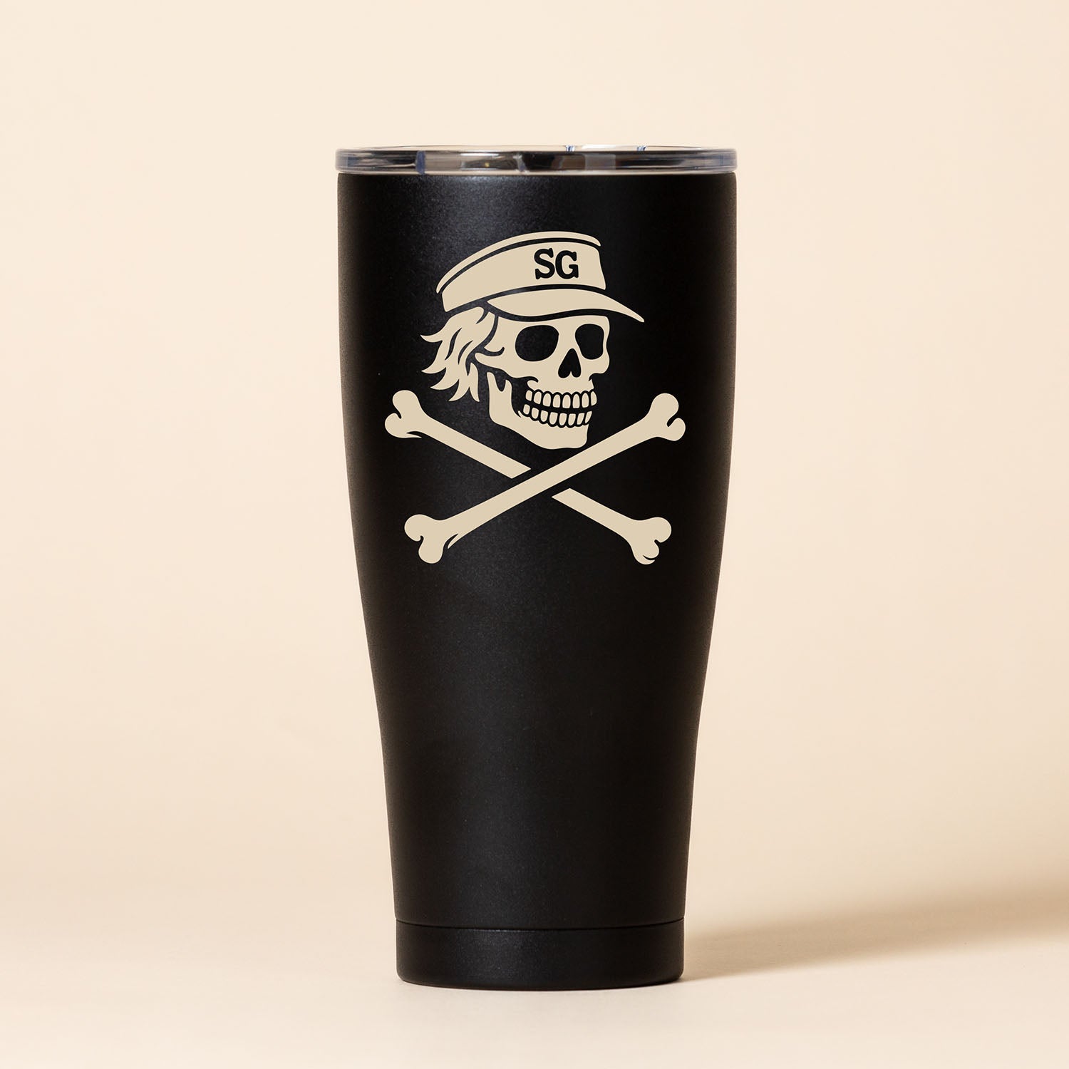 30 oz. Tumbler | SIC X The Salty Golfer Crossbones Matte Black - SIC Lifestyle