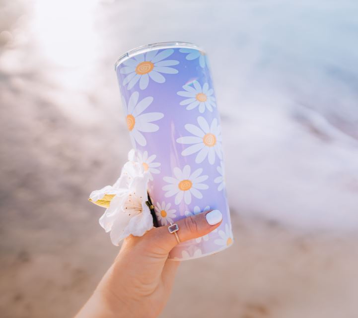 30 oz. Purple Daisy