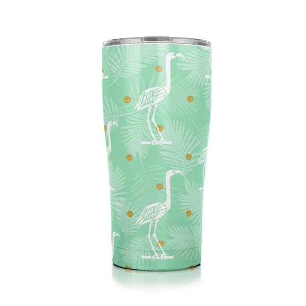 20 oz. Green Flamingos