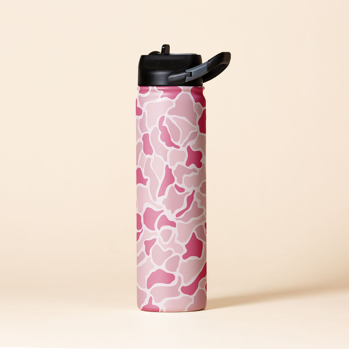 SIC 27 oz. Sport Bottle in PNK Camo with pink and white camouflage pattern