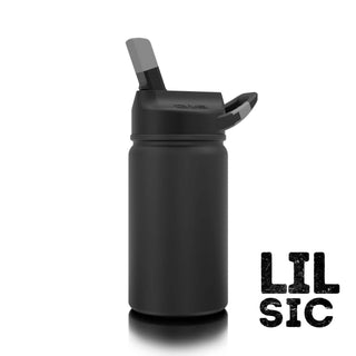 12 oz. lil SIC® Matte Tuff Black Water Bottle - SIC Lifestyle