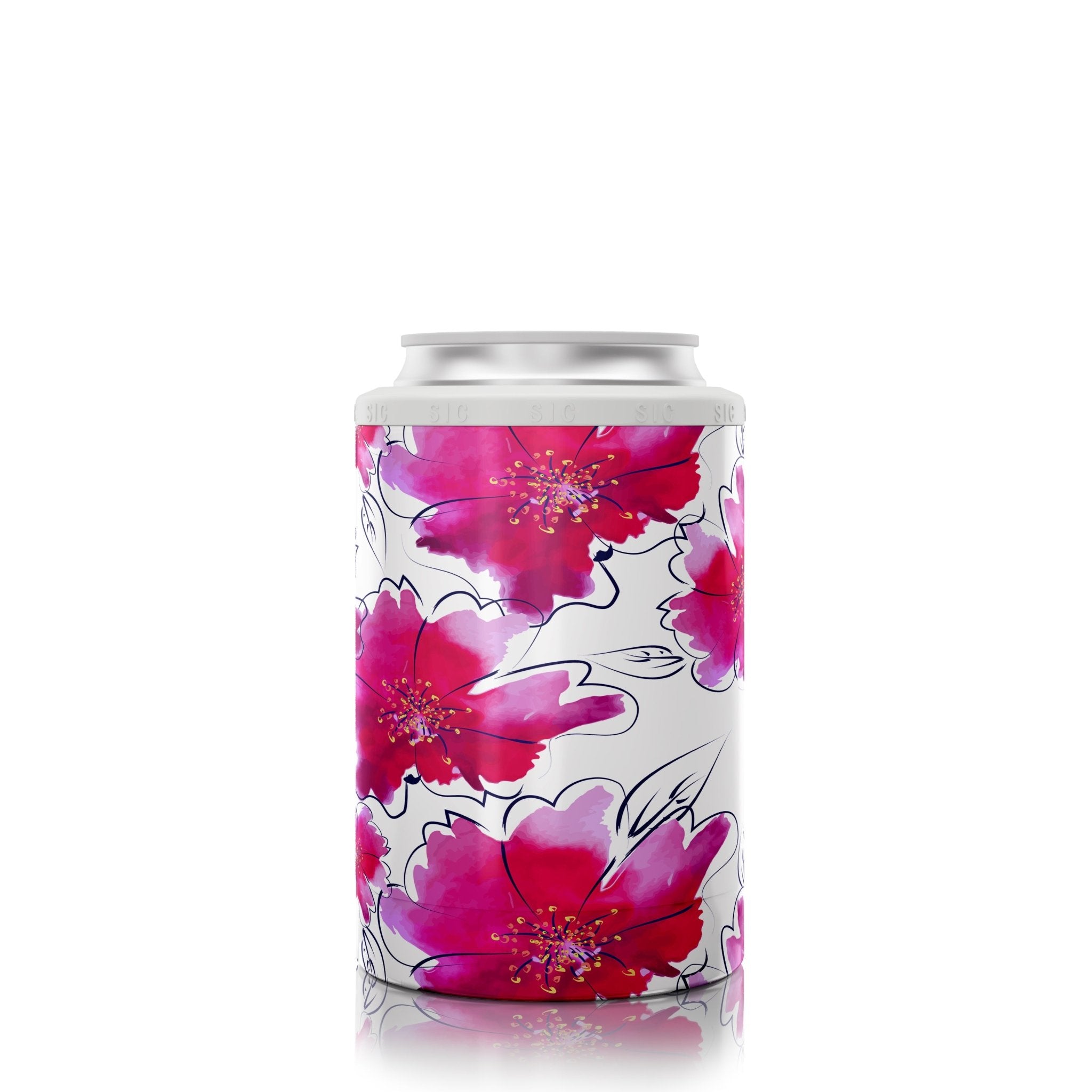 12 oz. SIC® Can Cooler Floral watercolor - SIC Lifestyle