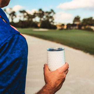 Stainless Steel Stemless Cup on the golf course