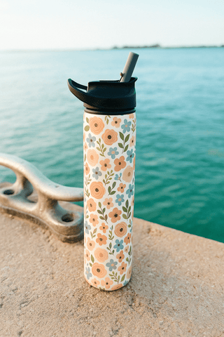 27 oz. Sport Bottle | Peach Petals - SIC Lifestyle