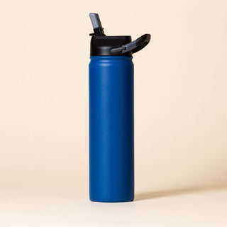 27 oz. Matte Deep Blue Water Bottle with Drinking Spout