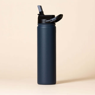 27 oz. Matte Navy Water Bottle with Drinking Spout