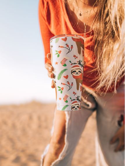 30 oz. Festive Sloths