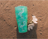30 oz. Green Flamingos