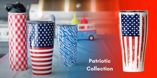 Stainless Steel Cups with American Flag Patterns