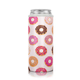 Slim Can Cooler Pink Donuts