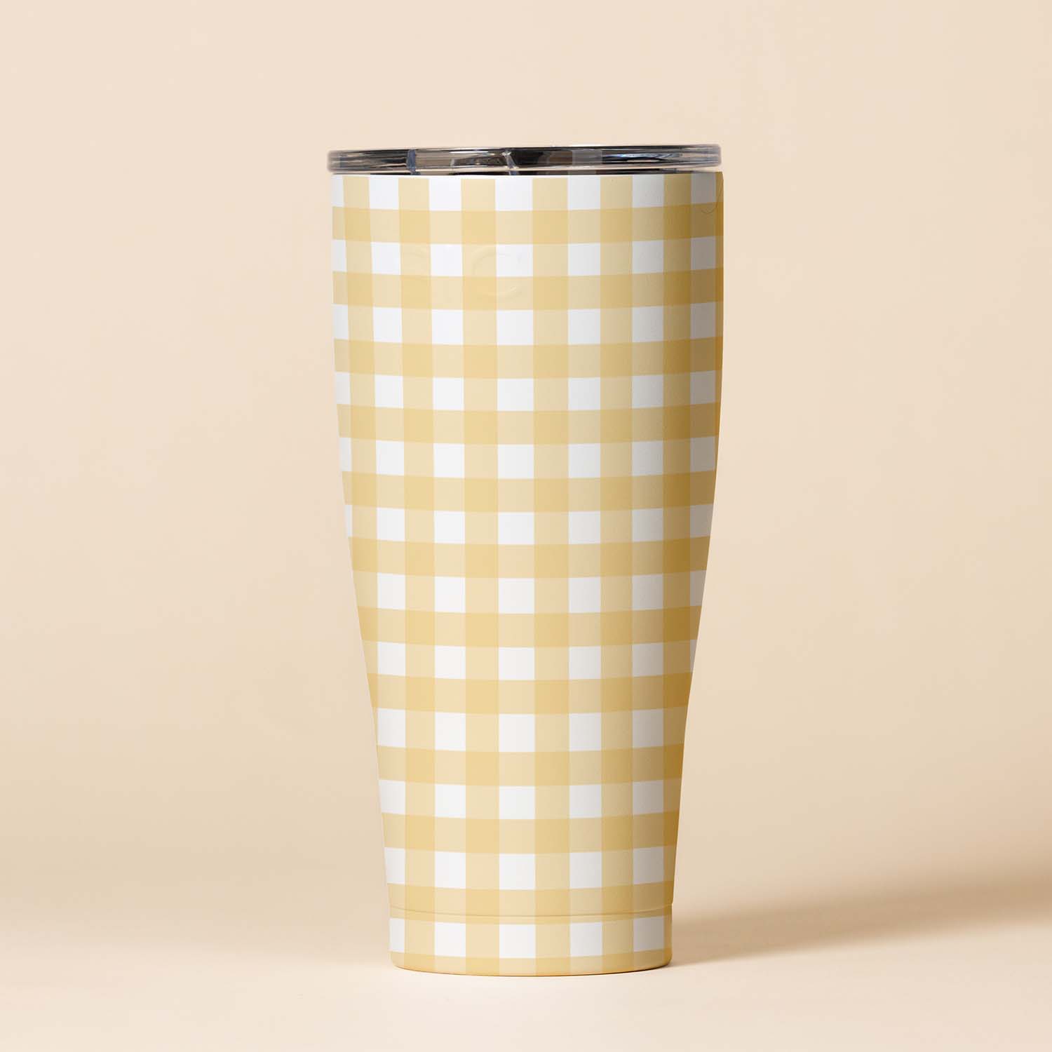 30 oz. Tumbler | Yellow Gingham