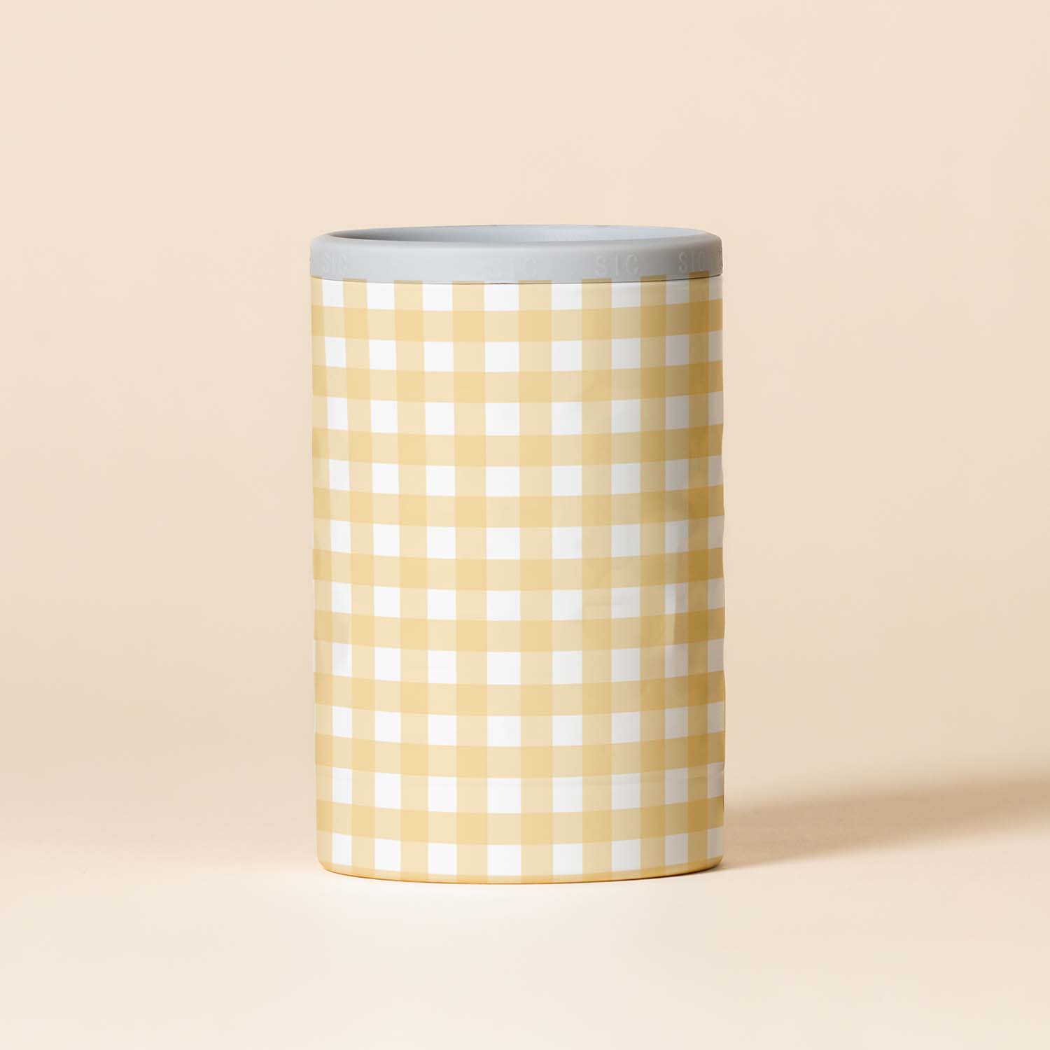 Can Cooler | Yellow Gingham