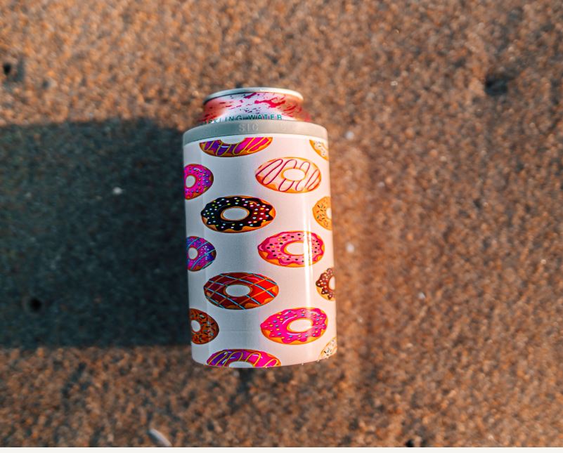 12 oz. Can Cooler Pink Donuts