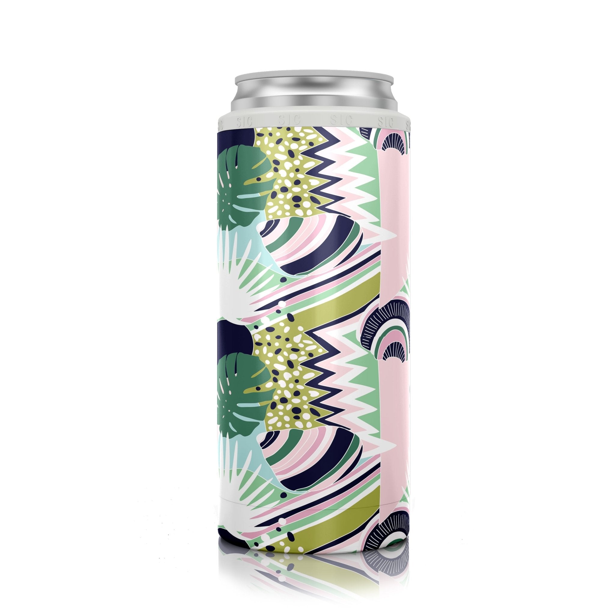 SIC® Slim Can Cooler Abstract Leaves - SIC Lifestyle