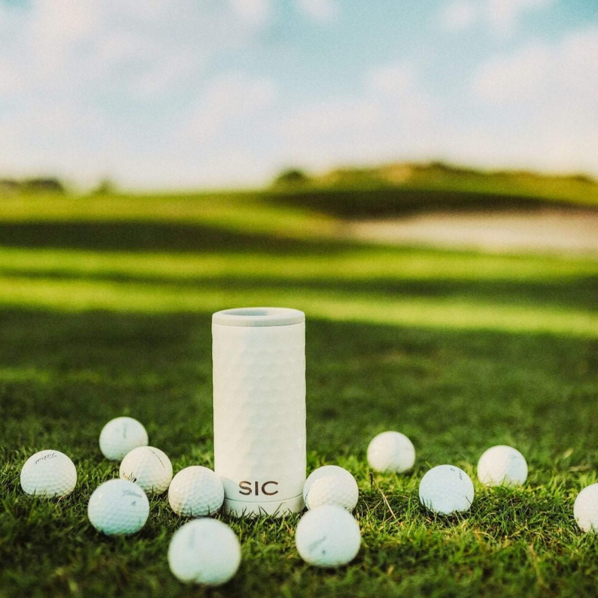 SIC® Slim Can Cooler Dimpled Golf® | Seriously Ice Cold