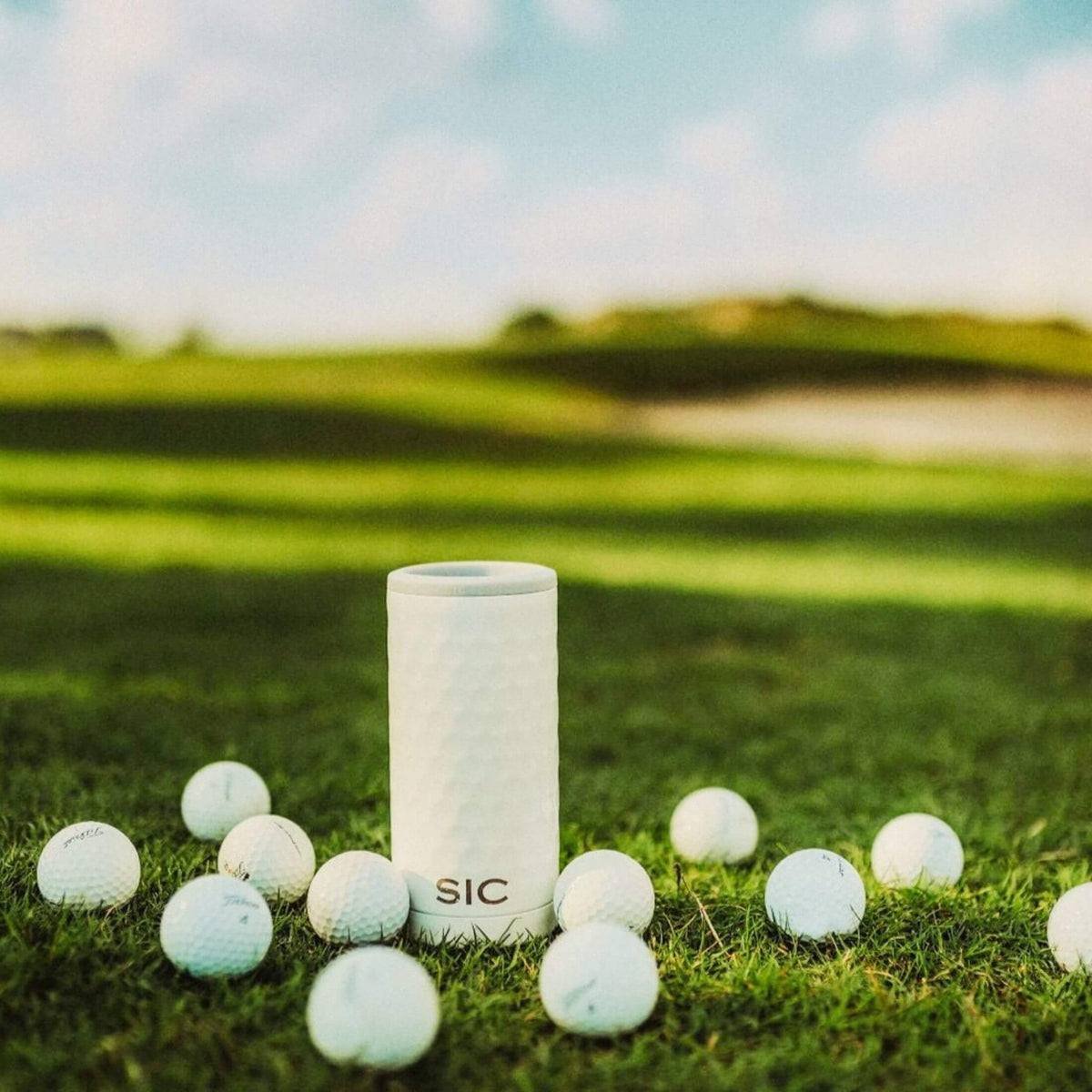 SIC® Slim Can Cooler Dimpled Golf® | Seriously Ice Cold