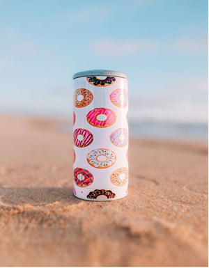 Slim Can Cooler Pink Donuts