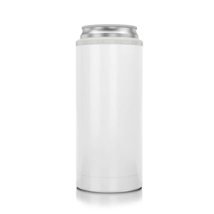 Slim Can Cooler Ice White