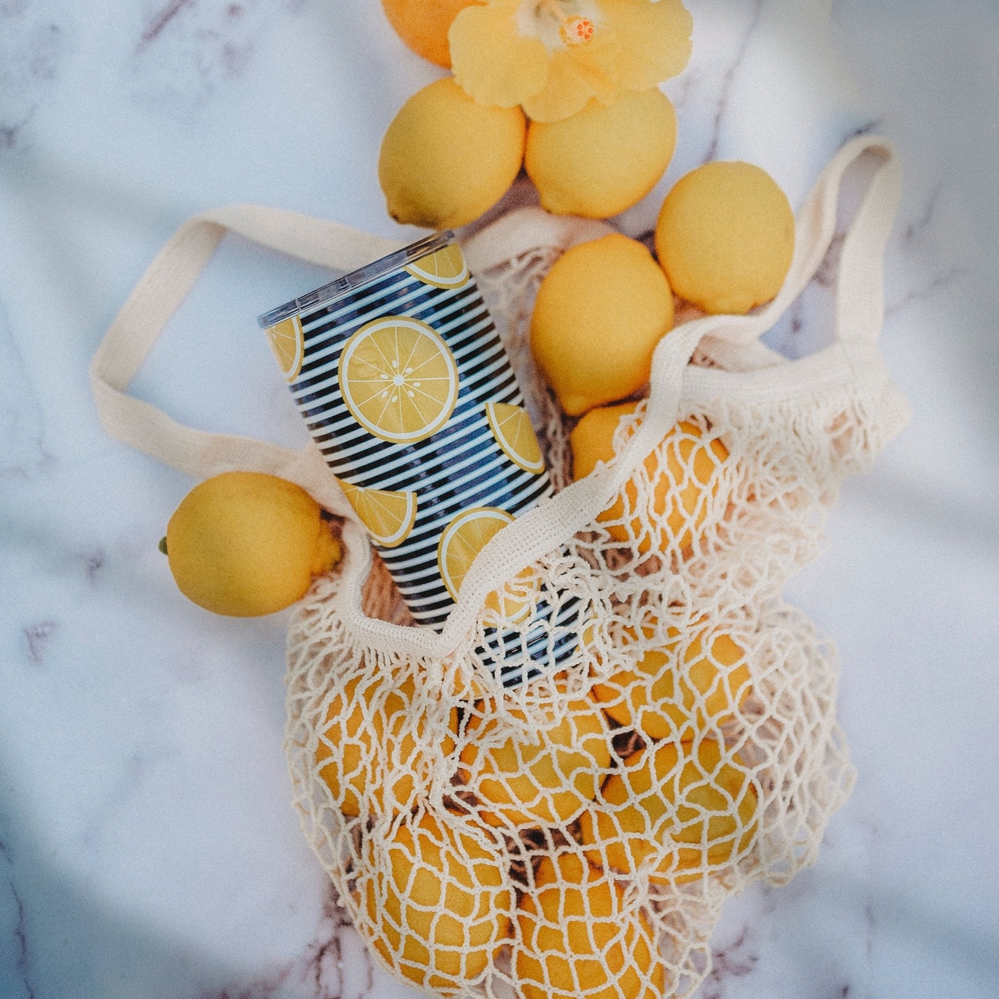 20 oz. Tumbler | Lemon Stripes
