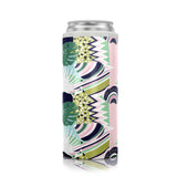 Slim Can Cooler Abstract Leaves