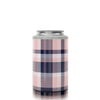 12 oz. Can Cooler Pink & Navy Plaid