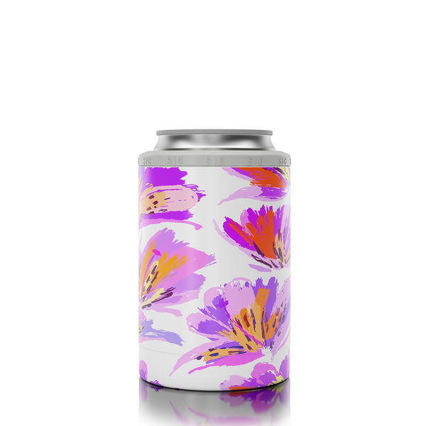 12 oz. Can Cooler Pastel Flowers