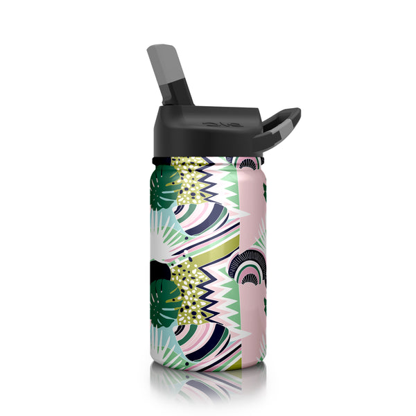 12 oz.  lil SIC® Abstract Leaves Water Bottle