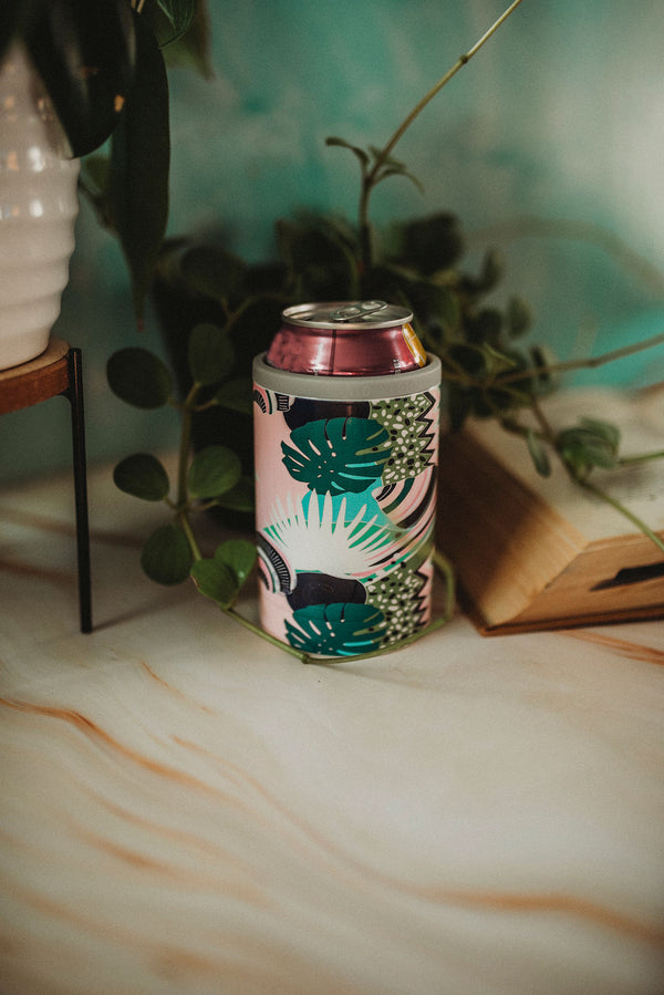 12 oz. SIC® Can Cooler Abstract Leaves